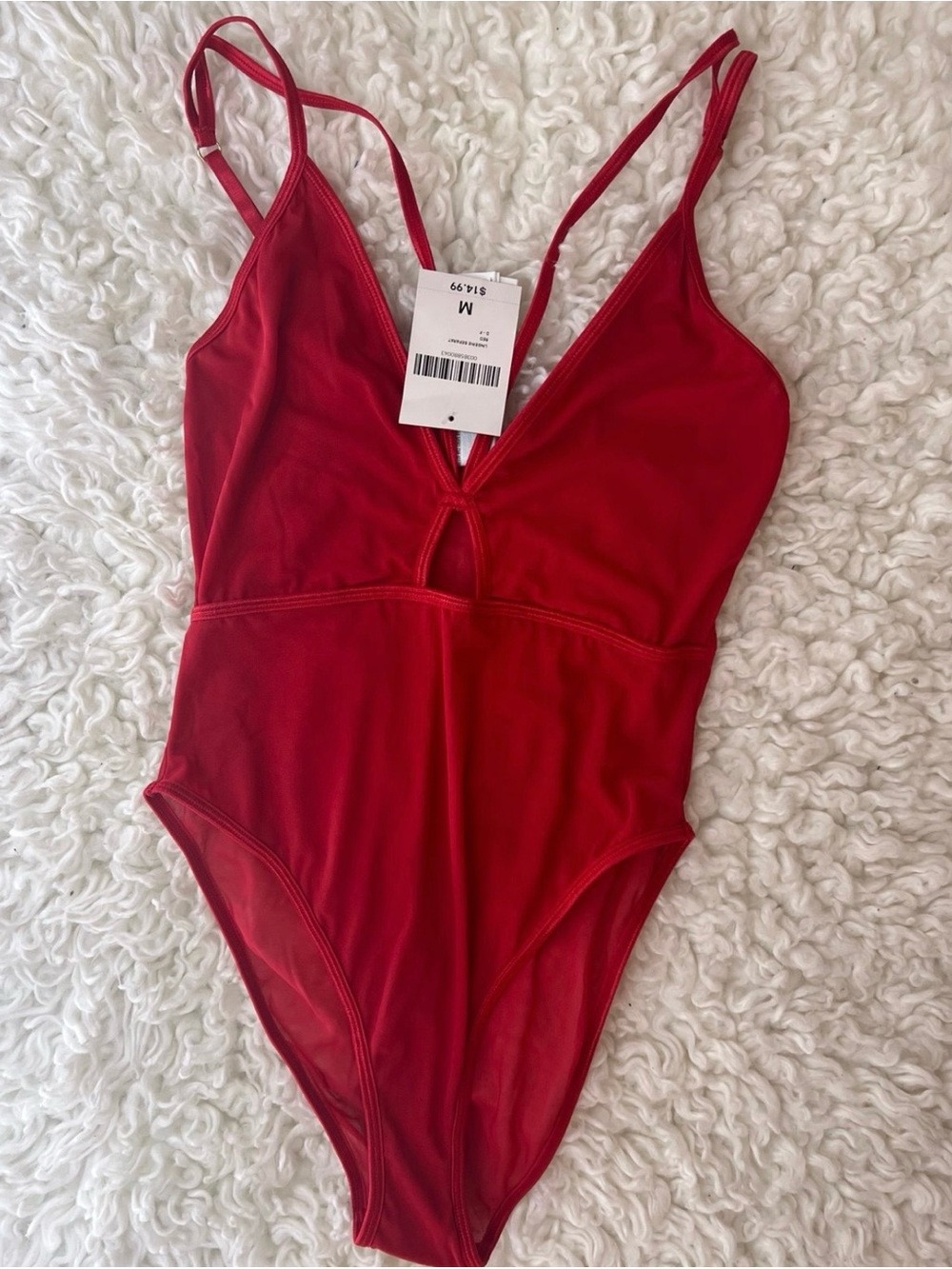 Forever 21 V-Keyhole Spaghetti Strap One-Piece Bodysuit